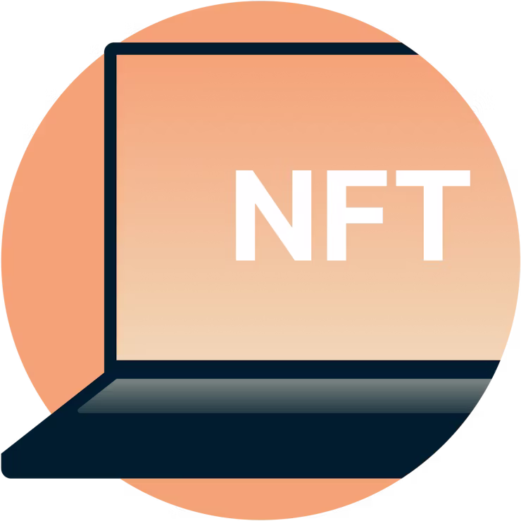 NFT su un laptop